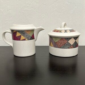 Studio Nova Palm Desert Creamer Pitcher & Lidded Sugar Bowl Set